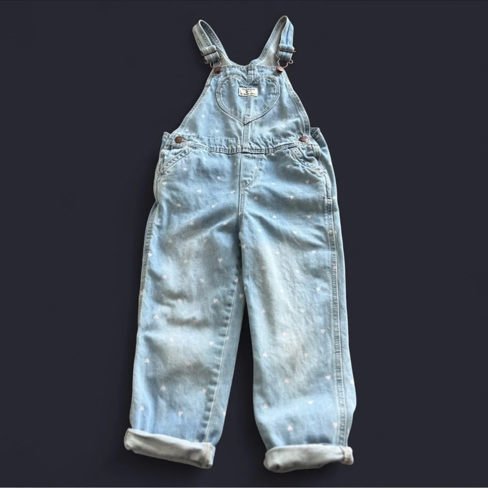 Oshkosh Bgosh Toddler Heart Denim Overalls 5T